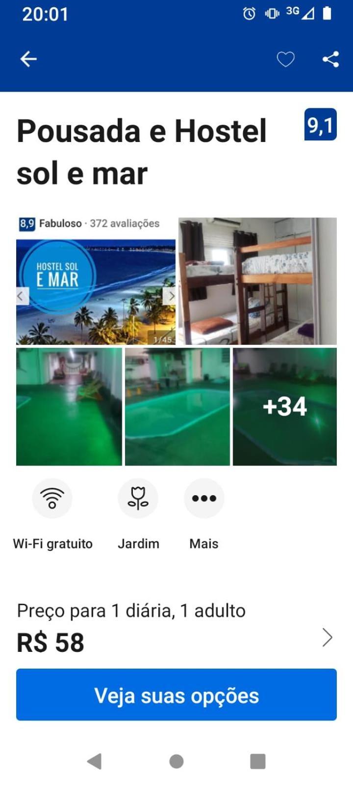 Hostel E Pousada Sol E Mar João Pessoa Eksteriør billede